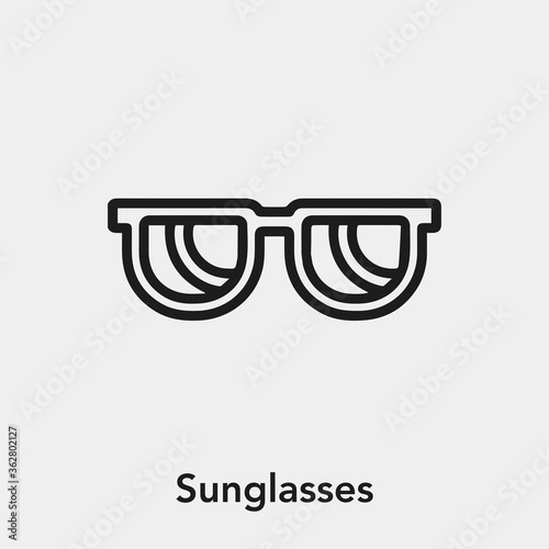 sunglasses icon vector sign symbol