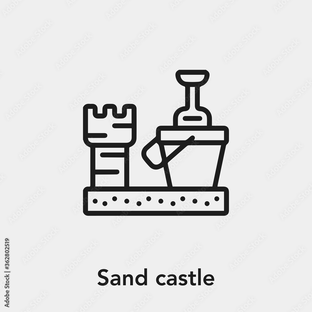 sand castle icon vector sign symbol sand castle icon vector sign symbol