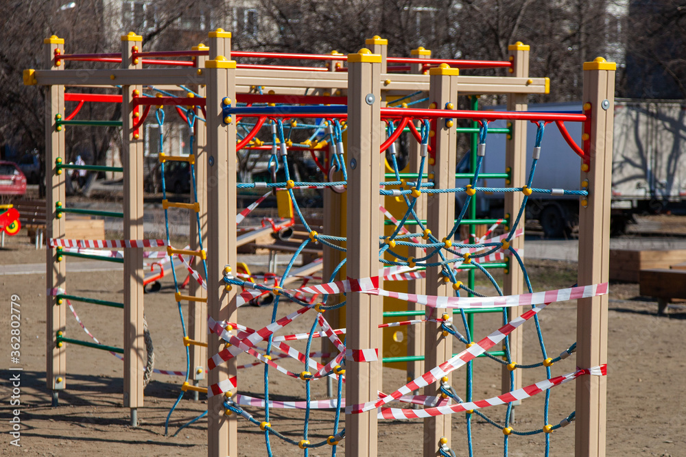 blocked quarantine playground during the COVID-19 pandemic