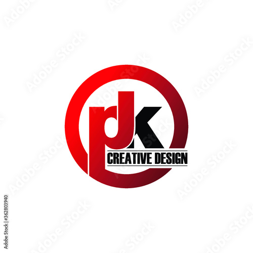 Letter pk circle logo icon design vector. monogram logo vector illustration