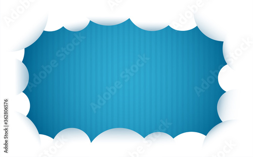cloud and blue background vector illustration
