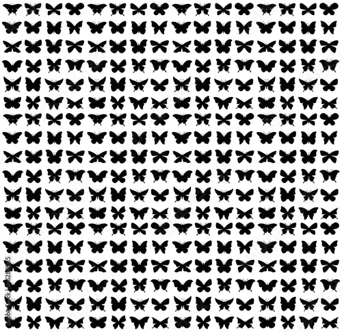 A set of butterfly silhouettes.