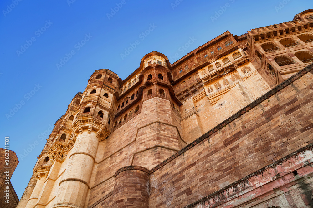 Jodhpur, Rajasthan, India – December 27, 2014 : Front view of th