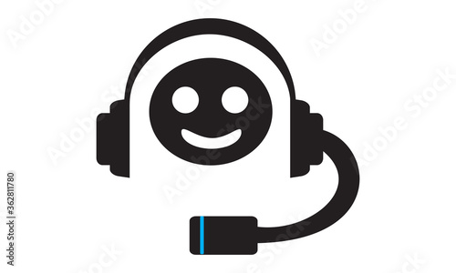 Customer helpline icon. vector graphics 