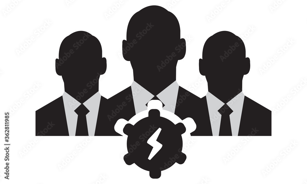 Creative teamwork icon. vector graphics Creative teamwork icon. vector graphics