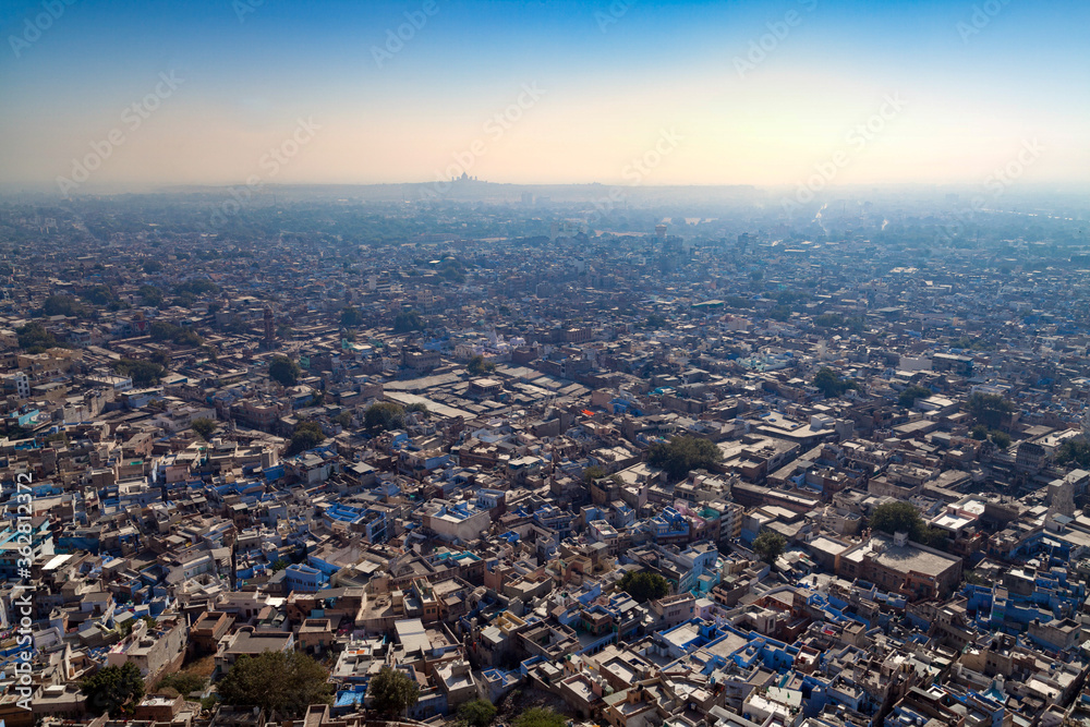  A magneficent view of Blue City - Jodhpur seen from Mehrangarh