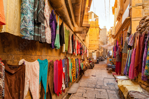 Shopping Street inside the Sonar (Golden) Fort - Jaisalmer © artqu