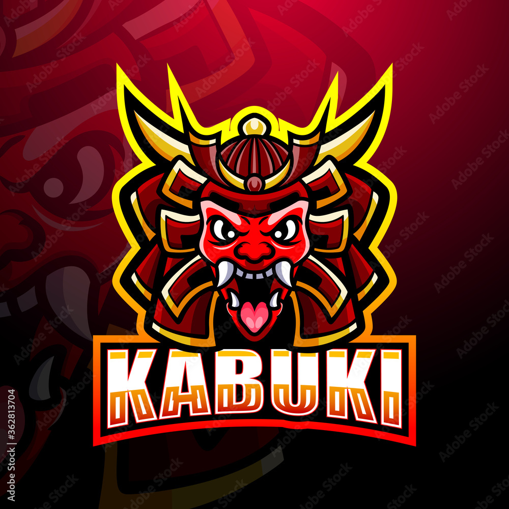Kabuki mascot esport logo design
