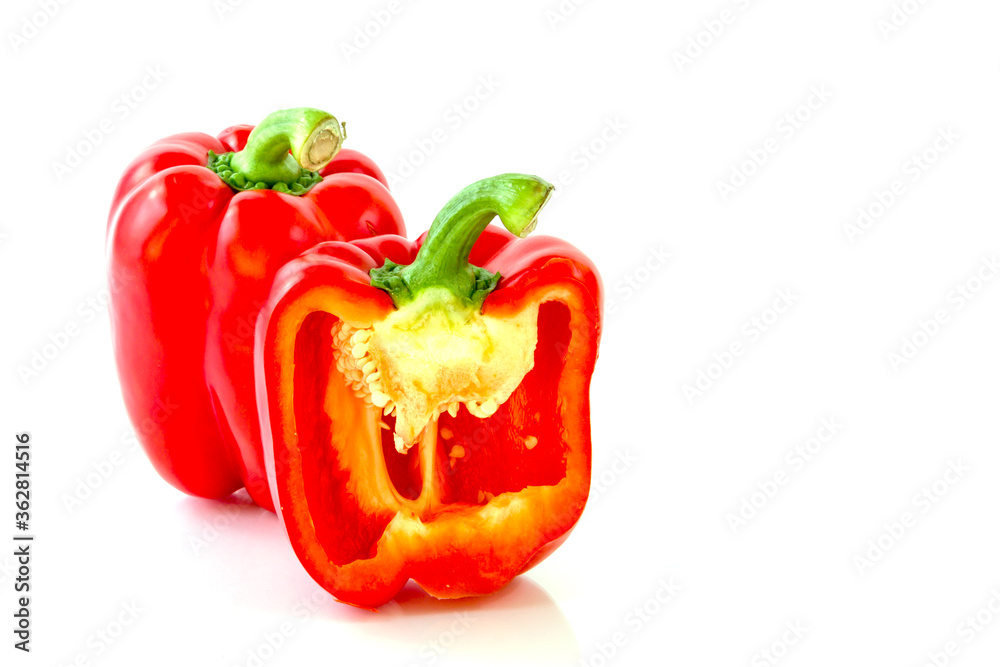 Healthy food, vegetable, paprika on a white background Healthy food, vegetable, paprika on a white background