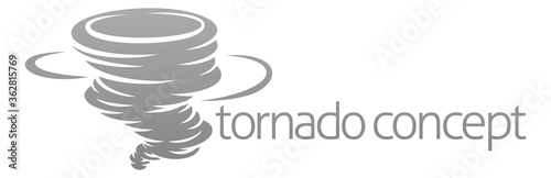 A tornado twister hurricane or cyclone stylised icon concept