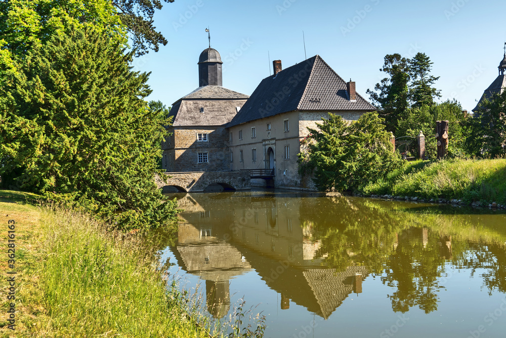 Barockes Wasserschloss Westerwinkel bei Ascheberg in Nordrhein-Westfalen