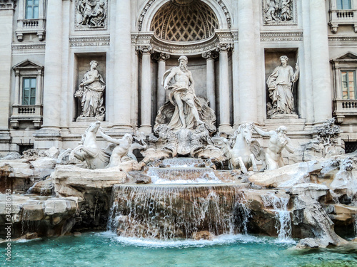 The Trevi Fountain in Rome, Italy.