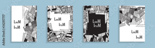 Vector set. Abstract covers. Modern business brochure, banner, page, leaflet, flyer, magazine, cover book template.