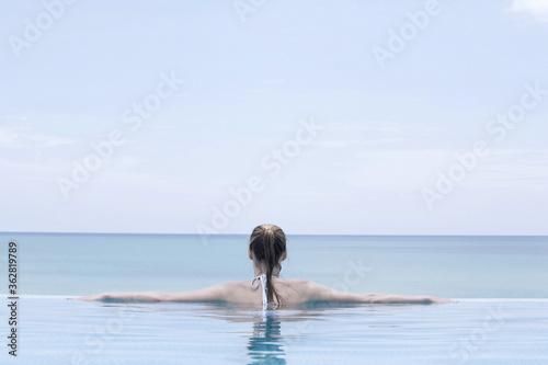 Woman in the pool