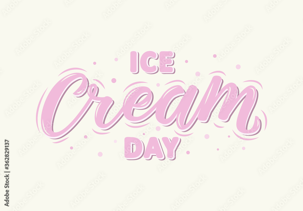 Hand sketched Ice Cream Day.