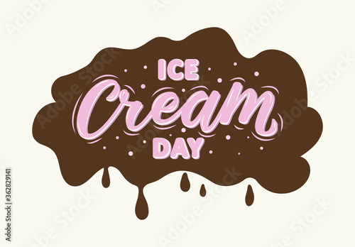 Hand sketched Ice Cream Day.