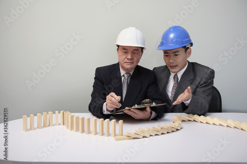 Businessmen planning