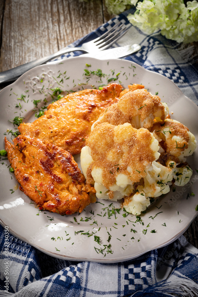 Fried chicken breast. Fried chicken breast.