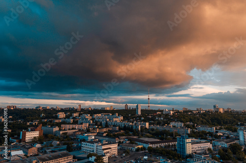 daytime Kiev, view of the city from the roof