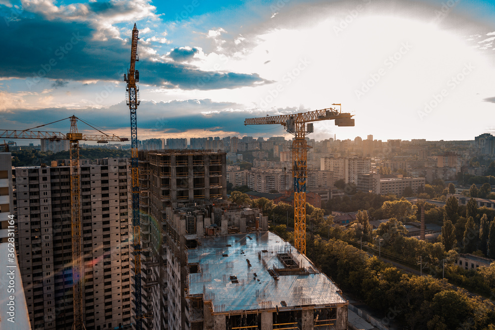 daytime Kiev, view of the city from the roof daytime Kiev, view of the city from the roof