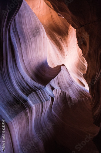 The red rock and light in Antelope Canyon, Page, Arizona.