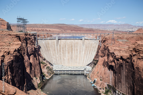 The Hoover Dam and Lake Mead Near Las Vegas.