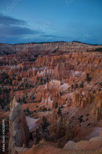 The sunrise view of Bryce Canyon  at insperation point  in Utah.