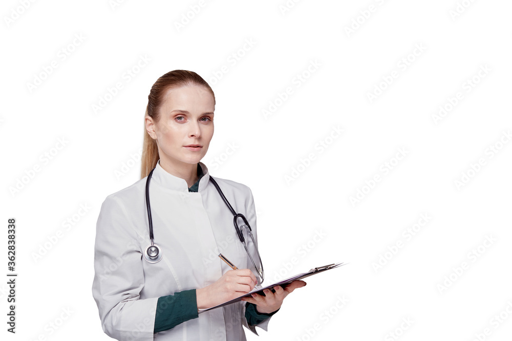 The doctor writes down information and asks the patient what is bothering him. The doctor writes down information and asks the patient what is bothering him.