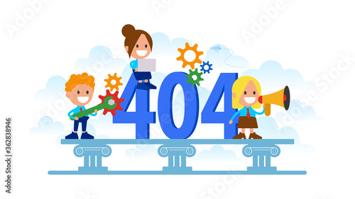 Concept 404 Error Page or File not found.
