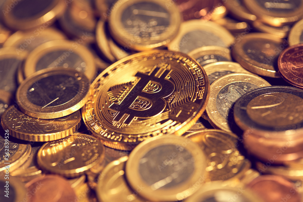 golden bitcoin, conceptual image for crypto currency golden bitcoin, conceptual image for crypto currency