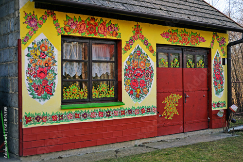 old house in the village Zalipie in Poland