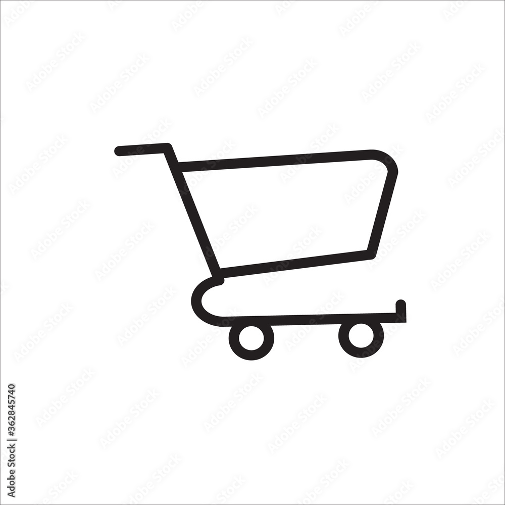 Shopping cart icon vector Shopping cart icon vector