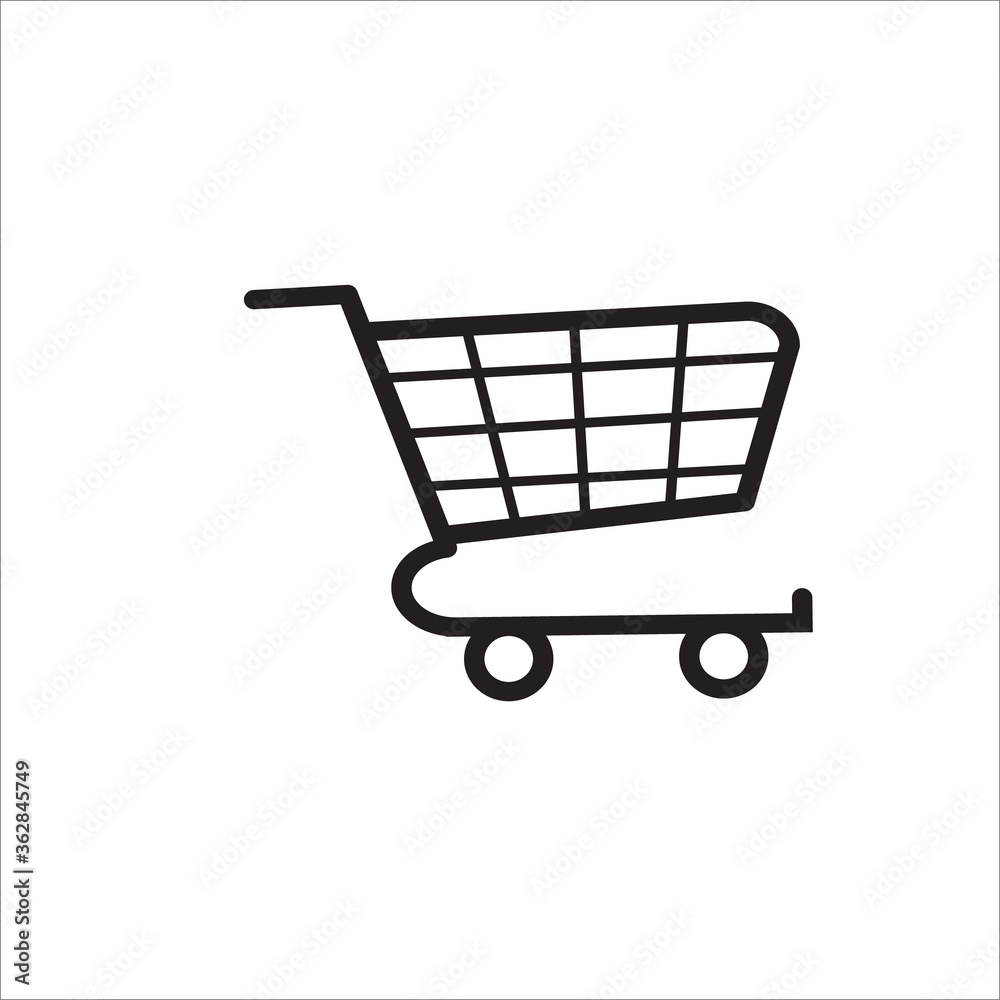 Shopping cart icon vector Shopping cart icon vector