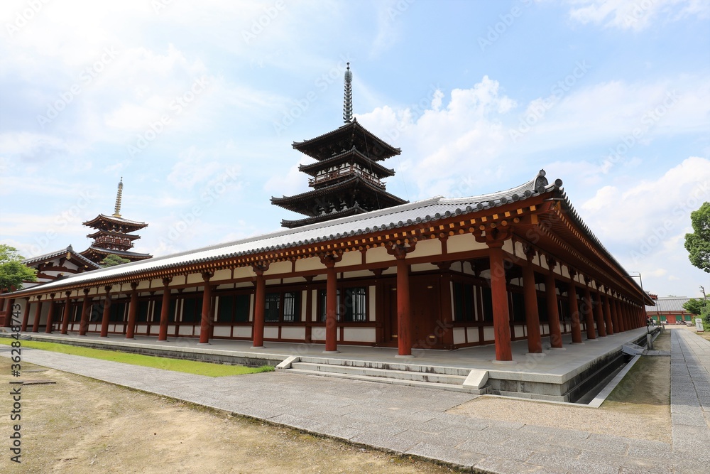 梅雨の晴れ間の薬師寺