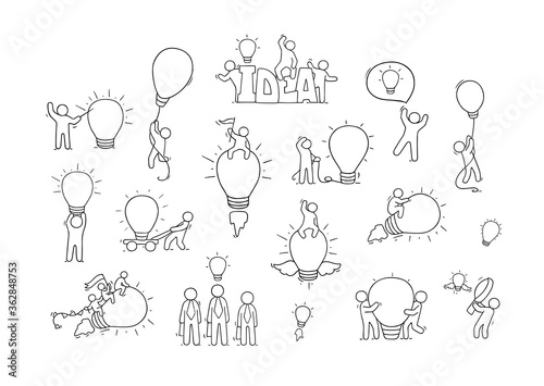 Cartoon lamp ideas with little people