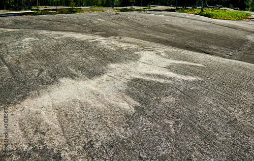 Petroglyphs in Karelia, Belomorsk district, Russia. photo