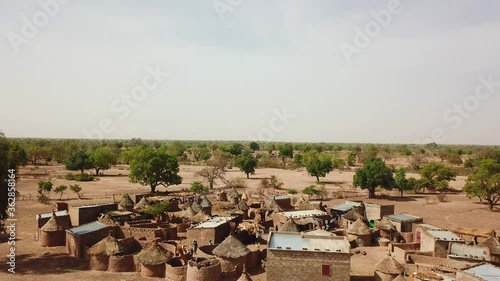 
Aerial View of a Tribal Village in Burkina Faso Africa