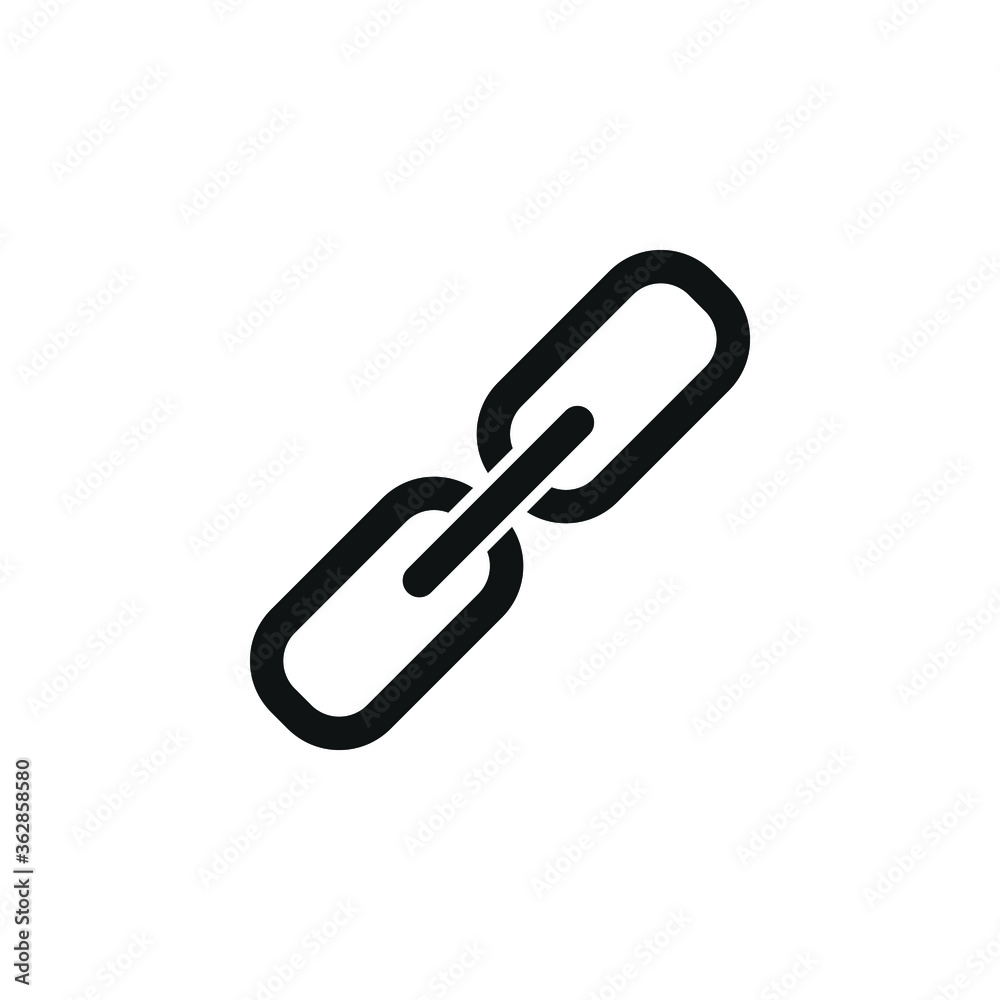 vector illustration of chain link icon on white background vector illustration of chain link icon on white background
