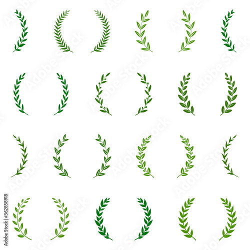 Green award wreaths. Seamless pattern. Vector illustration.
