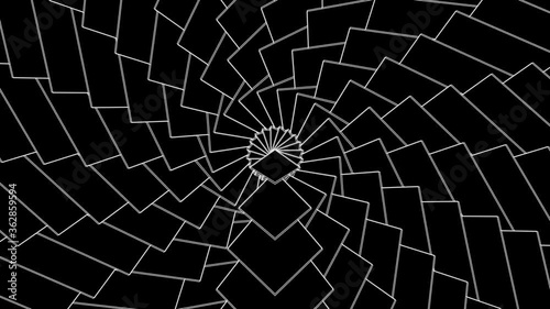 Psychedelic optical illusion. Seamless looping animation.