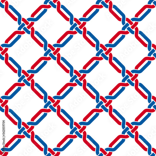 Metal lattice seamless vector background, grid background mesh lines, geometric lined wallpaper design, textile or wrapping paper.