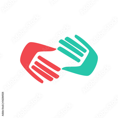 sign language interpreter logo. vector illustration