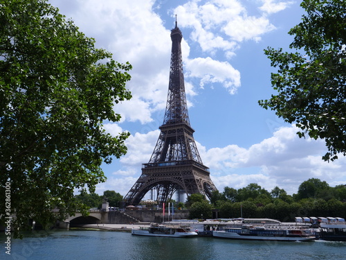 The Eiffel Tower in summer. July 2020.