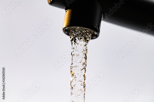 hand splashing in water close-up. High quality photo.