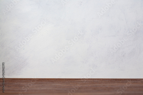 Interior, vintage background of concrete wall and wooden floor