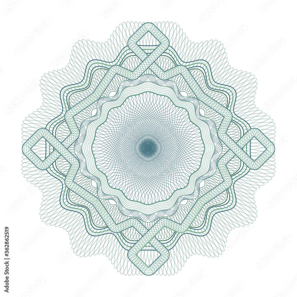Guilloche elenent for certificate / money design / vector / CMYK