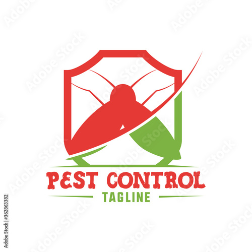 pest control logo for fumigation business. vector illustration