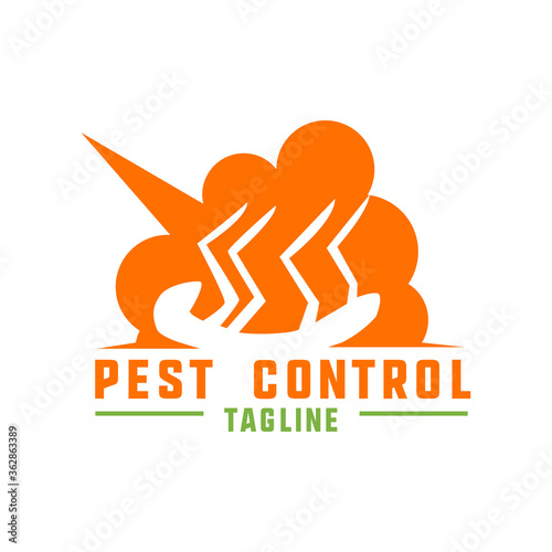 pest control logo for fumigation business. vector illustration