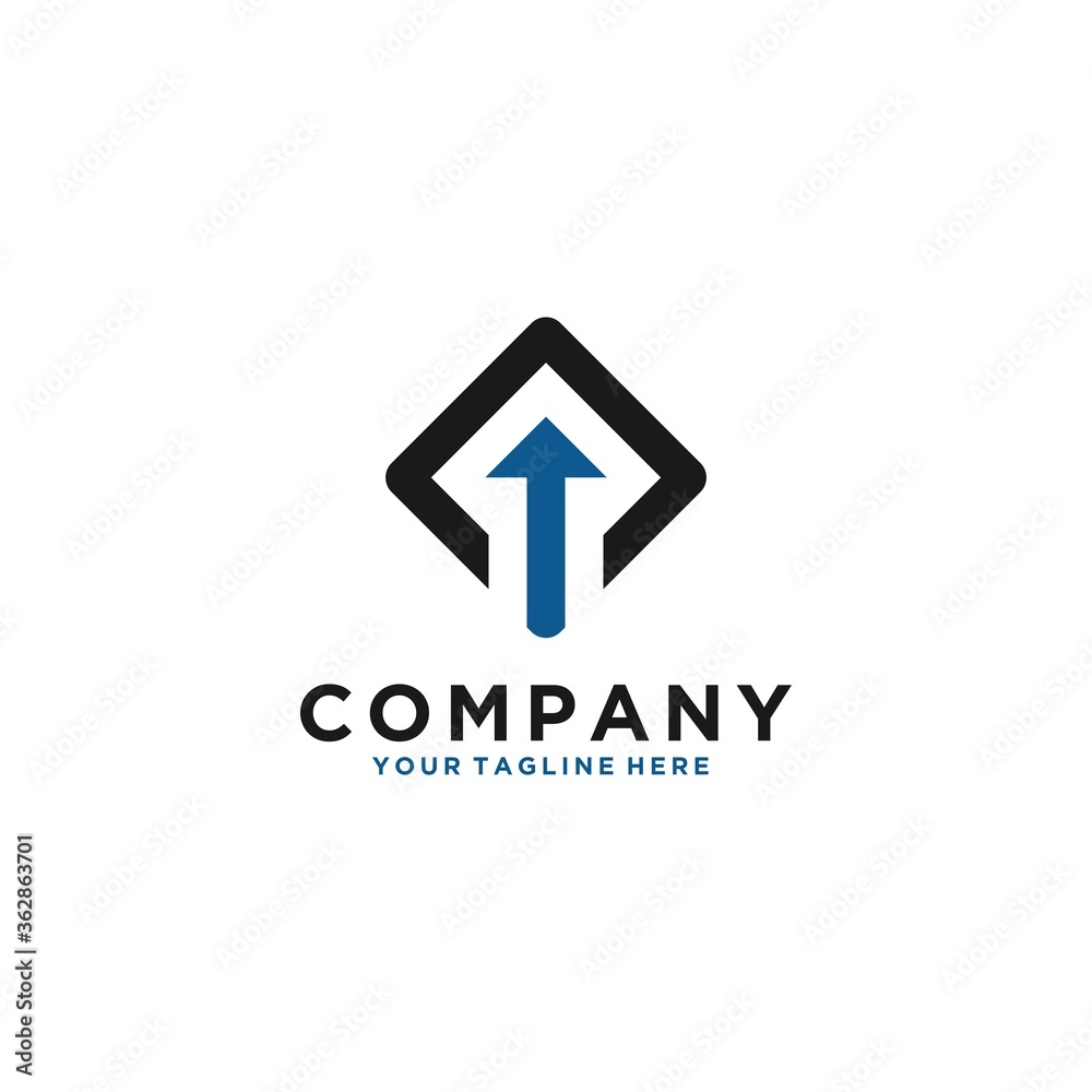 logo up arrow for business logos stock vector logo up arrow for business logos stock vector