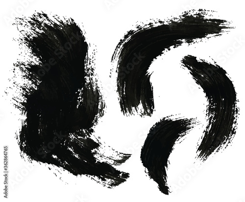  black brush strokes